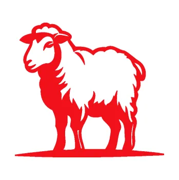 Samolepící dekorace SAMOLEPKA Ovce 002 levá (10 - červená) NA AUTO, NÁLEPKA, FÓLIE, POLEP, TUNING, VLASTNÍ TEXT, TISK, AUTOSAMOLEPKY.cz, POLEPY, OBRÁZEK, LOGO, SAMOLEPKY