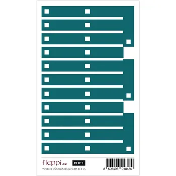 samolepka Fleppi Color coding kolekce | akvamarínová – check boxy