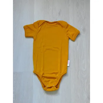 Kojenecký body Rostoucí Merino Body MoniLu kr. rukáv - MUSTARD Velikost Body: 50/56-62