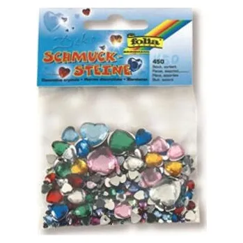 Kamínky akrylové-srdce-450ks