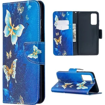 Pouzdro na mobilní telefon Pouzdro na Samsung Galaxy S20 FE Motýl zlaté