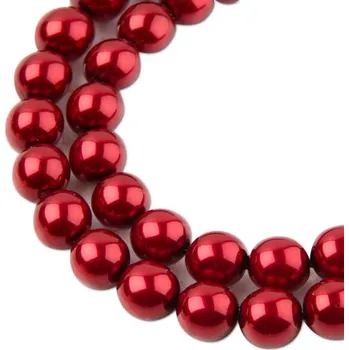 Korálek Manumi české voskové perle 8 mm bordo