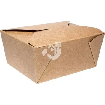 Jednorázové nádobí Eco papírový box TAKE AWAY 750 ml přírodní