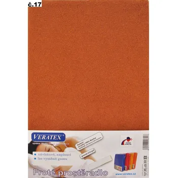 Prostěradlo Froté prostěradlo 140x200/16 cm (č.17-rezavá) SKLADEM POSLEDNÍ 1KS