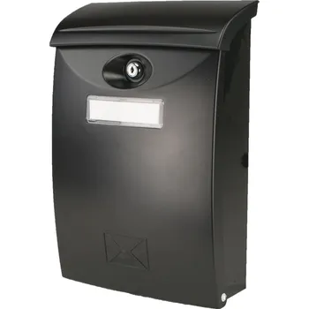 Poštovní schránka Poštovní schránka plastová, černá, 240×102x345mm