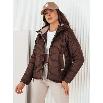 Dámská cargo bunda Dámská prošívaná bunda DSTREET OLMOS KARAMELOVÁ S