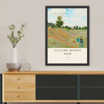 Obraz ASIR Obraz v rámu Monet POLE vlčích máků