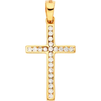 Přívěsek Bealio Zlatý přívěsek KŘÍŽ 21 mm 04-00026-0024