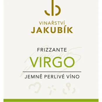 Víno Vinařství Jakubík FRIZZANTE VIRGO polosuché 0,75 litru