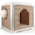 Bouda pro psa Loboo Smartkave Cube Alaska s rovnou střechou béžový/hnědý 66,5 x 76,5 x 66 cm