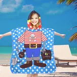 Dětské pončo PIRÁT A POKLAD modré 60 x 90 cm Rozměr: 60 x 90 cm