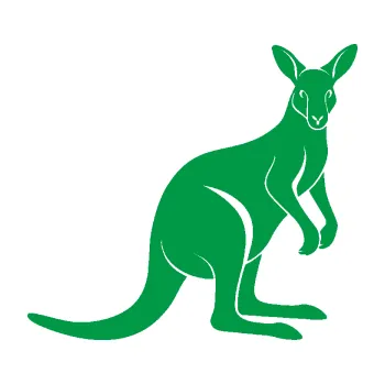 Samolepící dekorace SAMOLEPKA Klokan 005 pravá (12 - zelená) NA AUTO, NÁLEPKA, FÓLIE, POLEP, TUNING, VLASTNÍ TEXT, TISK, AUTOSAMOLEPKY.cz, POLEPY, OBRÁZEK, LOGO, SAMOLEPKY