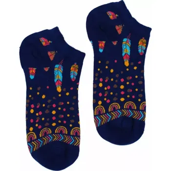 Dámské ponožky Awm ponožky bambusové Hop Hare Indiánské peří modré