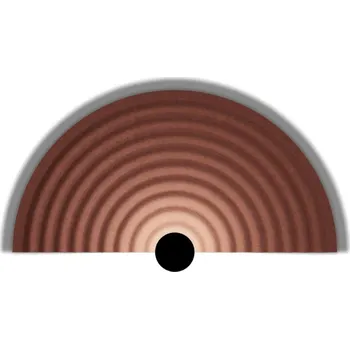 Svítidlo Wever & Ducré Půlkruhové nástěnné svítidlo pohlcující hluk Tapis Soft 2.0 Barva: Rezavá, Teplota chromatičnosti: 2700 Kelvinů 336274OF3 Půlkruhové nástěnné svítidlo pohlcující hluk Tapis Soft 2.0