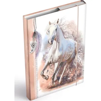 BOX, desky na sešity Bílý kůň, A5 (Box koník, s koněm)