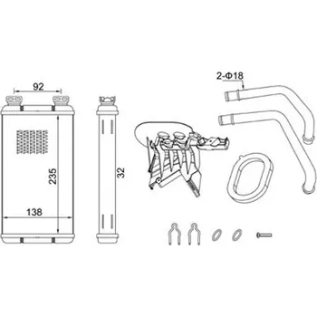 Výměník tepla HART Výměník tepla, vnitřní vytápění 623 329