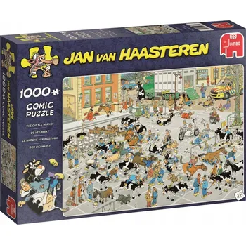 Puzzle Jumbo Puzzle 2000 dílků Jumbo Puzzle 1000 dílků JAN VAN HAASTEREN Zvířecí trh