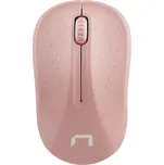 Natec optická myš TOUCAN/1600 DPI/Cestovní/Optická/1 600 DPI/Bezdrátová USB/Bílá-růžová NMY-1652
