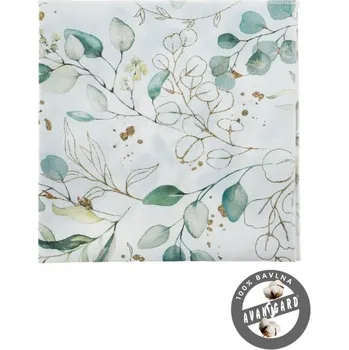 Látkový kapesník kapesníček pánský do saka - bílý - eukalyptus