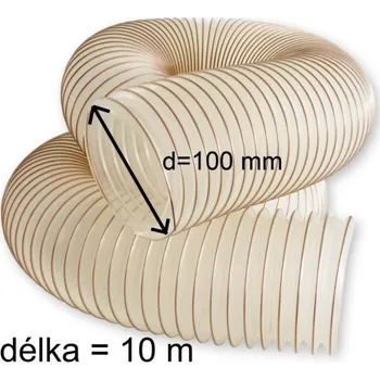 Hubice k vysavači Odsávací polyuretanová antistatická hadice HPU d=100 mm, délka 10 m