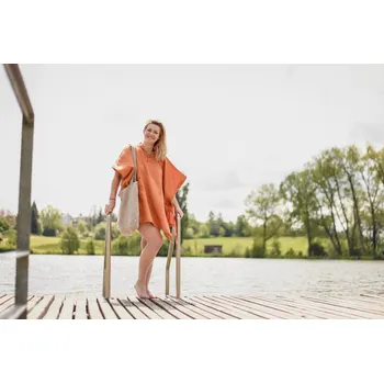 Dámské pončo Nelly Plážové pončo dámské -oranžová Rozměr: S - XXL - kratší