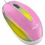Genius DX-Mini / Myš, drátová, optická, 1000DPI, 3 tlačítka, USB, RGB LED, růžová 31010025407