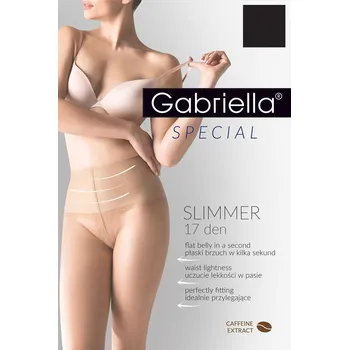 Dámské punčochy Silonkové punčocháče Gabriella Slimmer 17 DEN code 716 Barva: Černá, Velikost: S
