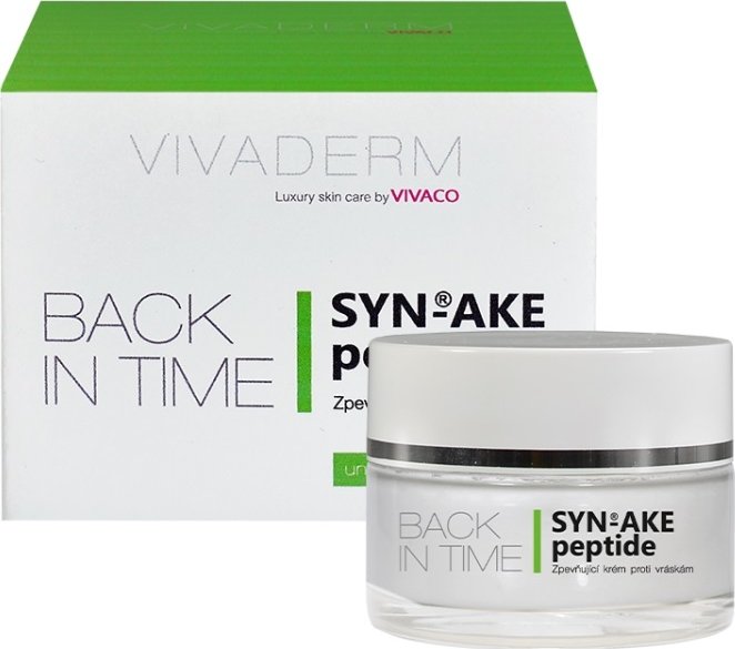 Vivaco Vivaderm Zpevňující pleťový krém proti vráskám SYN®-AKE peptide BACK IN TIME 50 ml