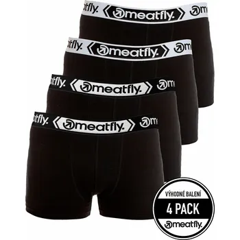 Boxerky trenky Meatfly Balboa 4 Pack - Black/Black M