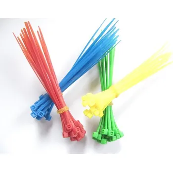 Stahovací páska Vázací páska 2,5x100 mm, do 8 kg, PA, oranžová (100 ks)