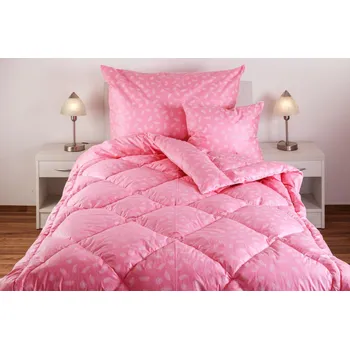 přikrývka JAN Peří Deka (přikrývka) z poloprachového peří 40/60 - růžové peříčko 140x210 cm