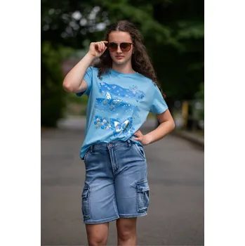 Dámské tričko Triko s krátkým rukávem RS75294 barva: zelená-khaki, velikost: M/L