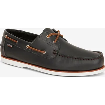 Pánské polobotky DECATHLON Pánské kožené boty na loď Sailing 500 44 ŠEDÁ