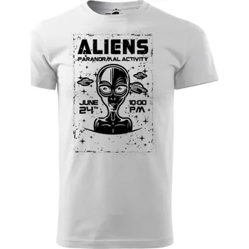Pánské tričko STRIKER Tričko Aliens paranormal activity Barva: Bílá, Velikost: XXL