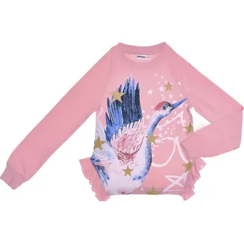 Dívčí mikina Dívčí mikina Flamingo - růžová 128