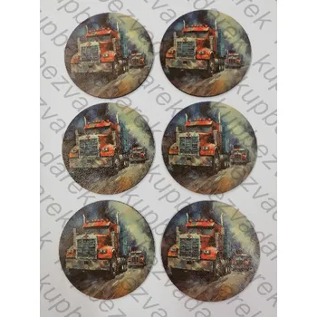 Podtácek sololak - sada 6 x kruh 10 cm - Kamion