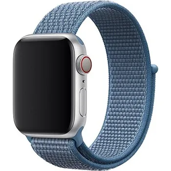 Řemínek na hodinky AW Nylonový řemínek na Apple Watch na suchý zip - Nebesky modrý Šířka uchycení řemínku: 44/45/46/49mm, Barva: Nebesky Modrý IR-AWNL027