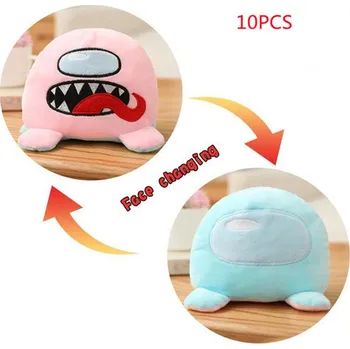 plyšák Teddies Oboustranný plyšový "ksichtík" Barva: Růžová