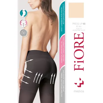 Dámské punčochy Silonkové punčocháče Fiore Press Up 60 den M5212 Barva: Béžová, Velikost: S