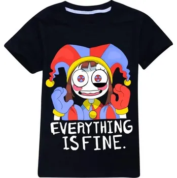 The Amazing Digital Circus TRIČKO s potiskem na motivy populárního seriálu "The Amazing Digital Circus" - různé barvy Barva: Černá, Velikost: 130 CM