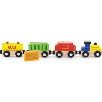 Dřevěná hračka Dětský dřevěný magnetický vlaček Viga Nákladní