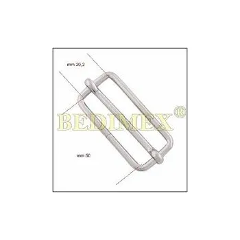 průvlečná spona kovová 50 mm (50x20x3,9)-nikl celé balení