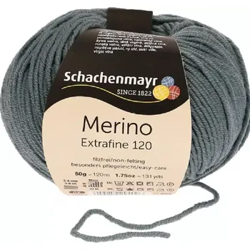 Příze Schachenmayr Merino extrafine 120 Šedozelená 162 (Příze Merino extrafine 120 Šedozelená 162)