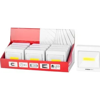 Svítilna Svietidlo Strend Pro Switchlight C1062, 3W COB 100 lm, 3xAAA, vypínač, Sellbox 12 ks