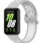 Perforovaný řemínek pro Samsung Galaxy Fit 3 Barevná varianta: Šedo-Bílý