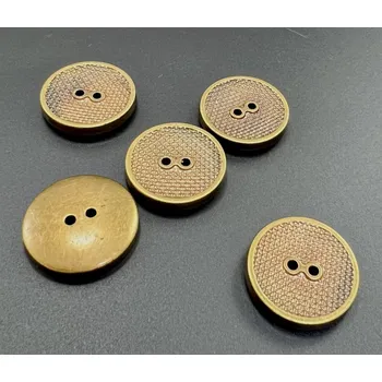 Knoflík Dírkový pokovený knoflík - staromosaz - průměr 2,5 cm