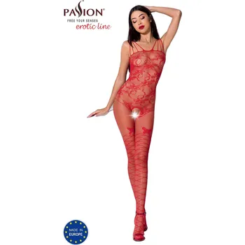 Passion BS076 red - Bodystocking Barva: Červená, Velikost: S/L