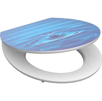 WC sedátko Wc sedátko se zpomalovacím mechanismem, s potiskem blue drop