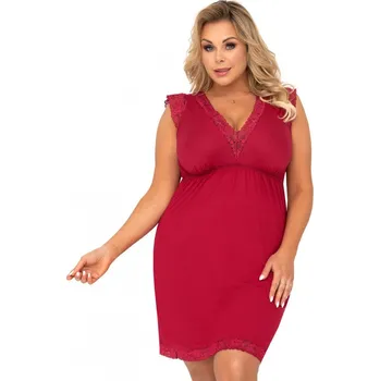 Dámská noční košile Donna Tričko Vera Plus Burgund Červená 50
