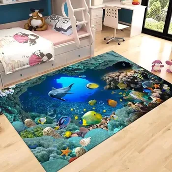 Koberec Dětský koberec s delfíny do koupelny - 15,50 x 80 cm 20 x 23 palců